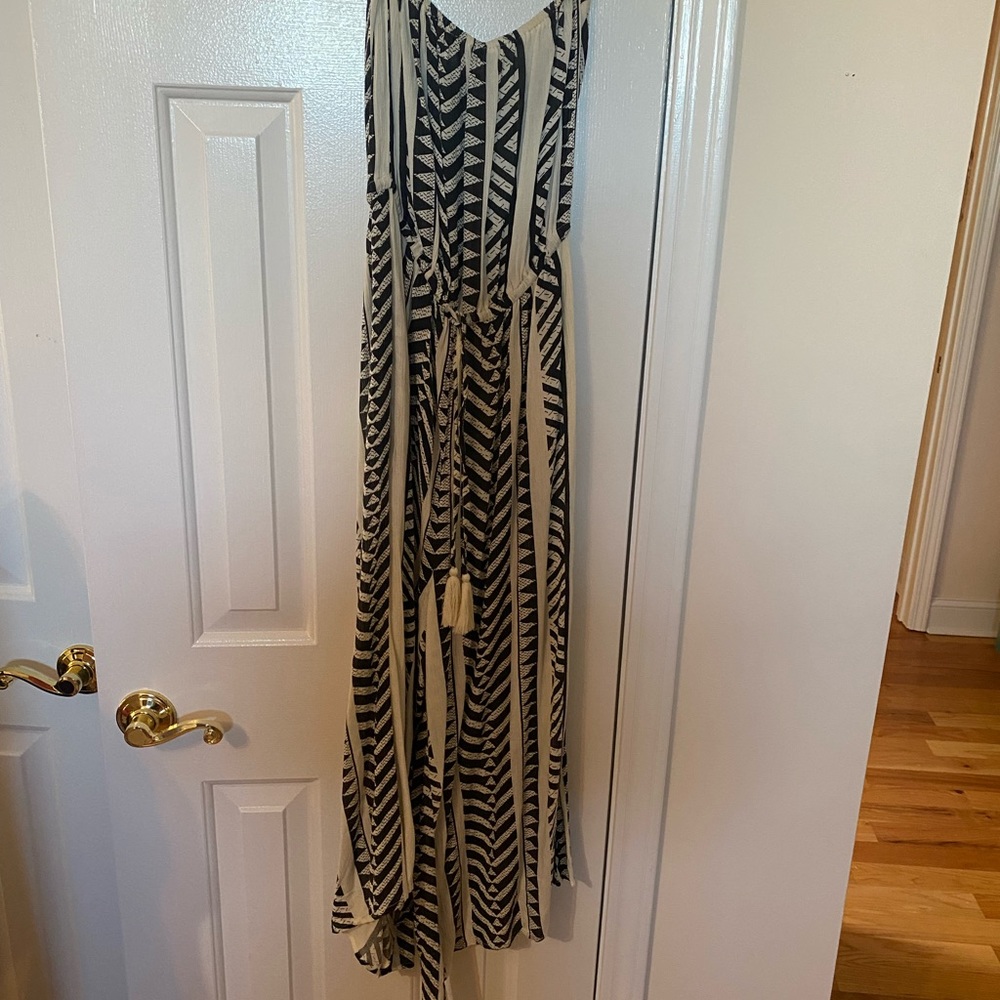 Tube Top Black Beige Jumper Size Small